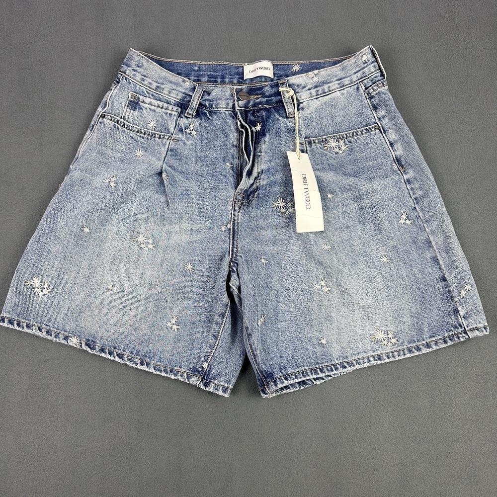 Driftwood Elizabeth Jeans Women's 30 NWT Embroidered Daisy Denim